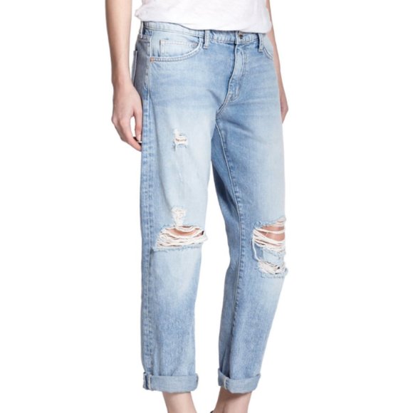 Current Elliott "The Fling" Boyfriend Jeans Distressed Light Wash Relaxed Fit 25 - Picture 11 of 11